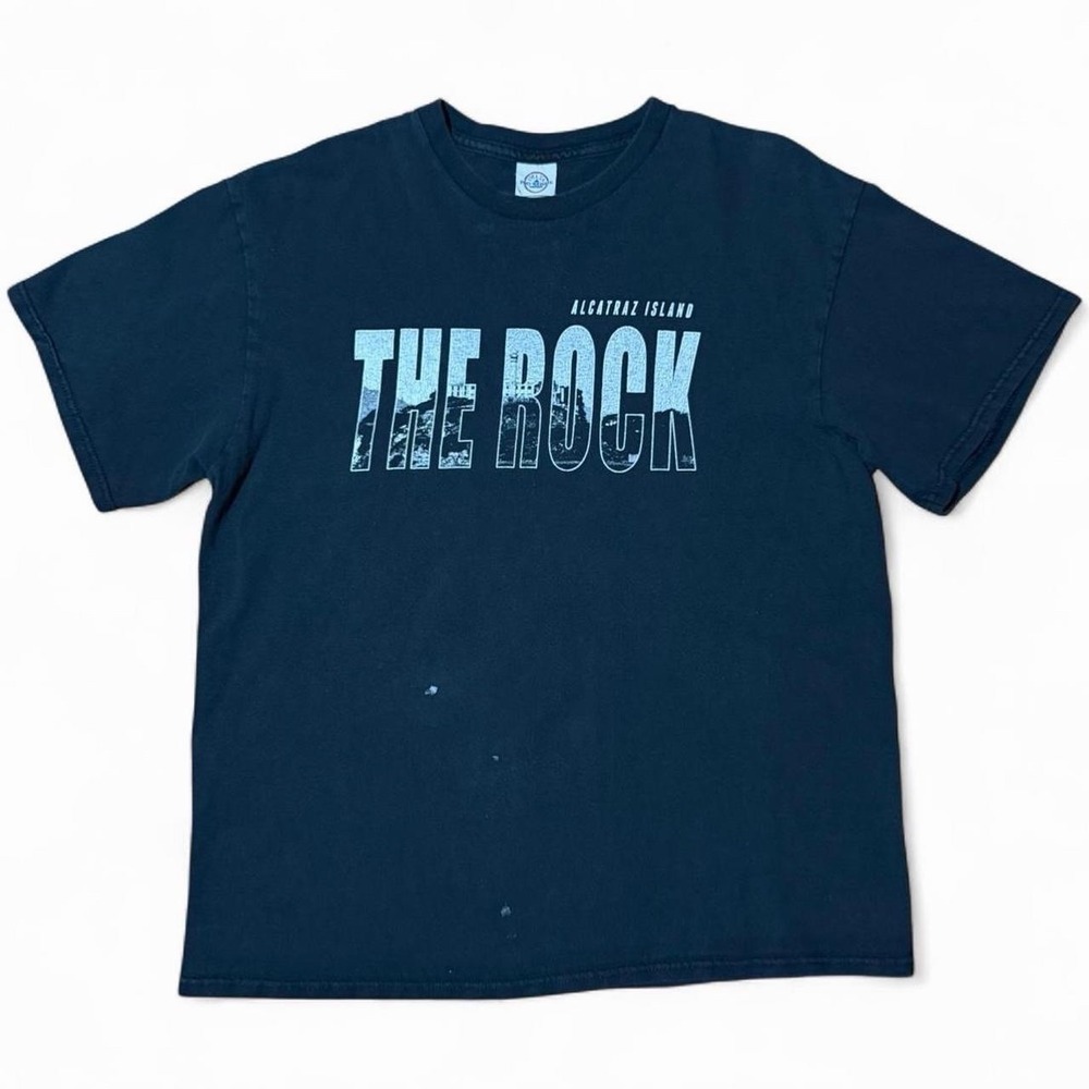 Vintage 90s The Rock Alcatraz Prison True Crime Island Graphic T-shirt L 20x26"